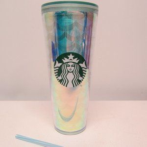 NEW! Starbucks Mermaid Scales Holographic Acrylic Insulated Tumbler 24fl.oz